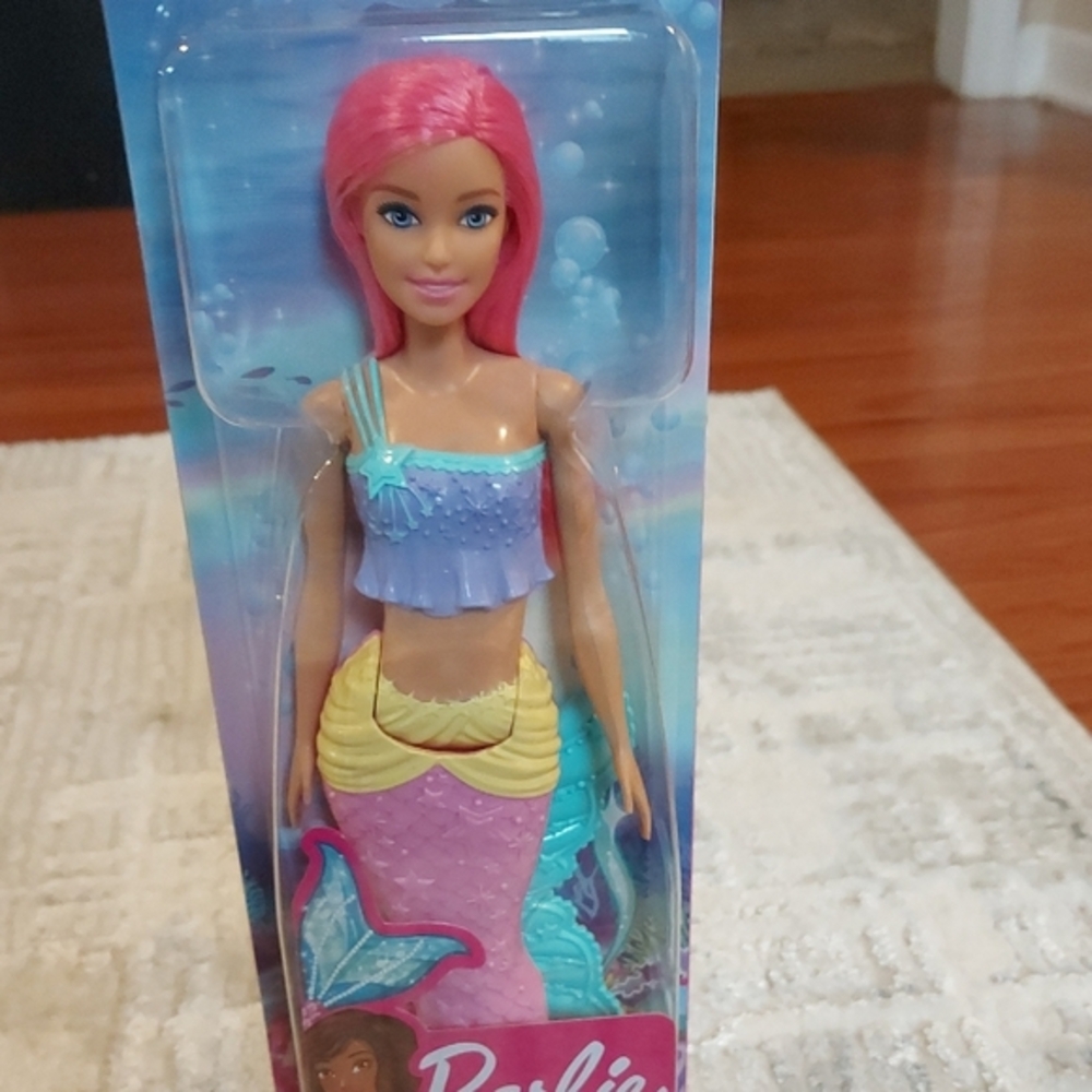 New Barbie Mermaid Doll with Pink Hair